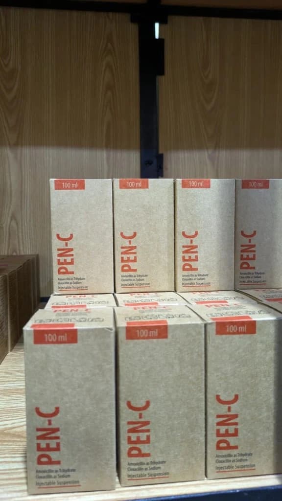 PEN-C injectable suspension packaging by Prix Pharmaceutica