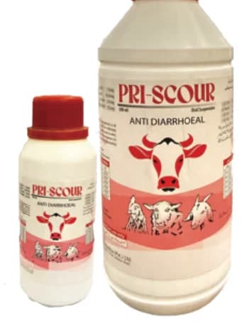 Pri-Scour oral suspension packaging by Prix Pharmaceutica