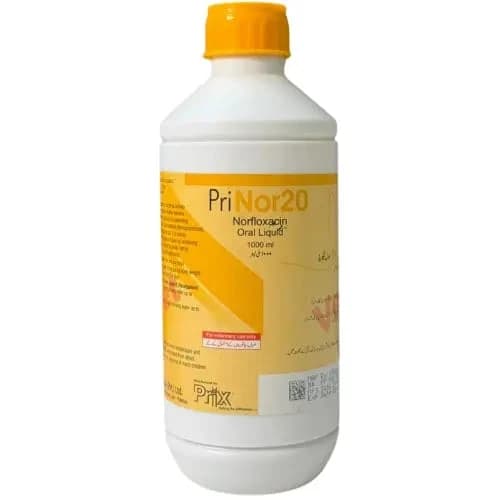 PriNor 20 norfloxacin oral liquid veterinary product by Prix Pharmaceutica